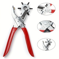 Leather Belt Hole Punch Plier Kit Hole Eyelet Puncher Sewing Machine Bag Watchband Strap Household Leathercraft Hand Tools Set