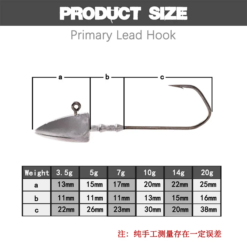 2Pcs Triangle Head Hooks 5g Ship Type Fishing Hook Soft Worm Jig Lure Hook Jig Head Fishing Tackle Hooks