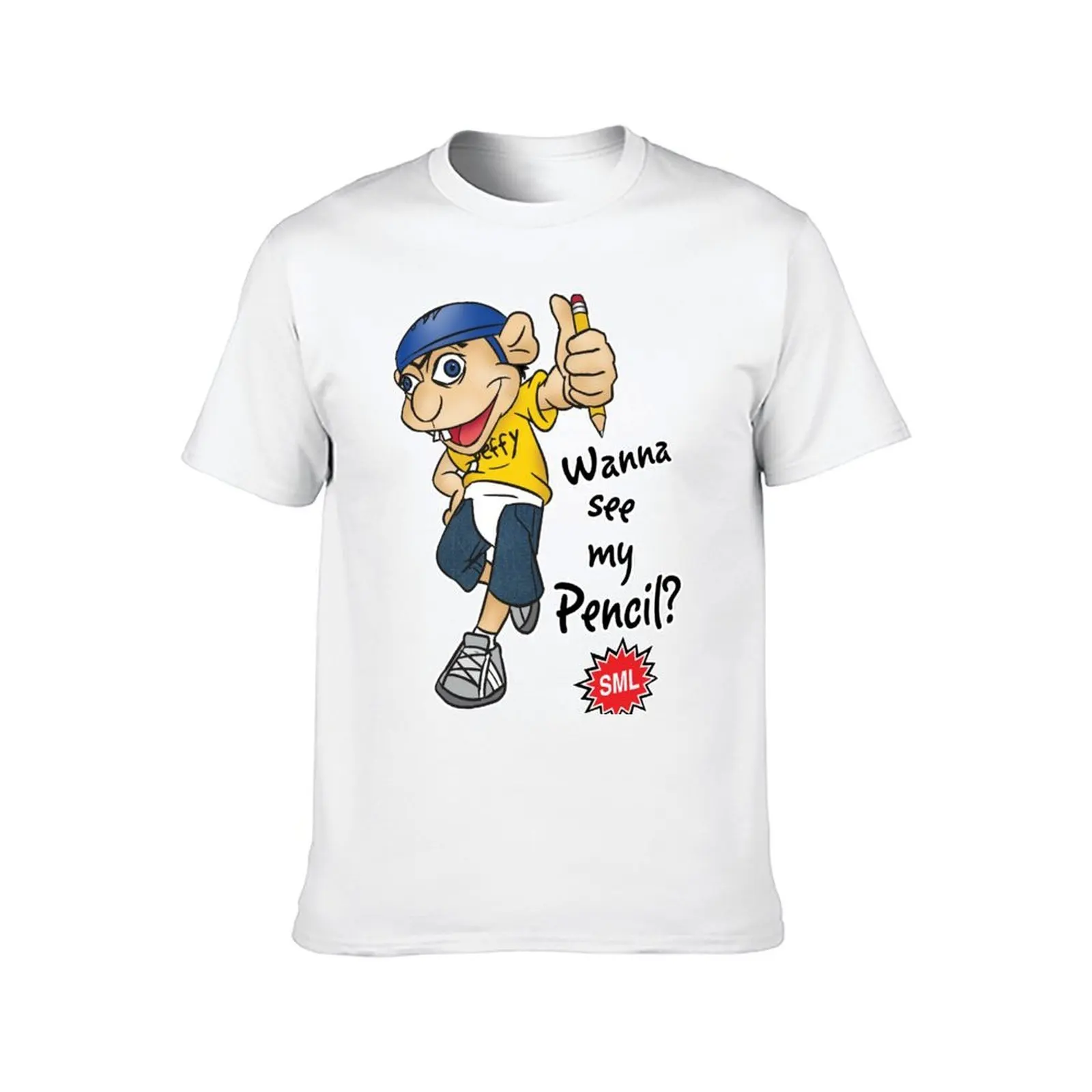 Jeffy Wanna See My Pencil? - Funny SML Character T-Shirt man t shirt summer g man t shirts for men T-Shirt