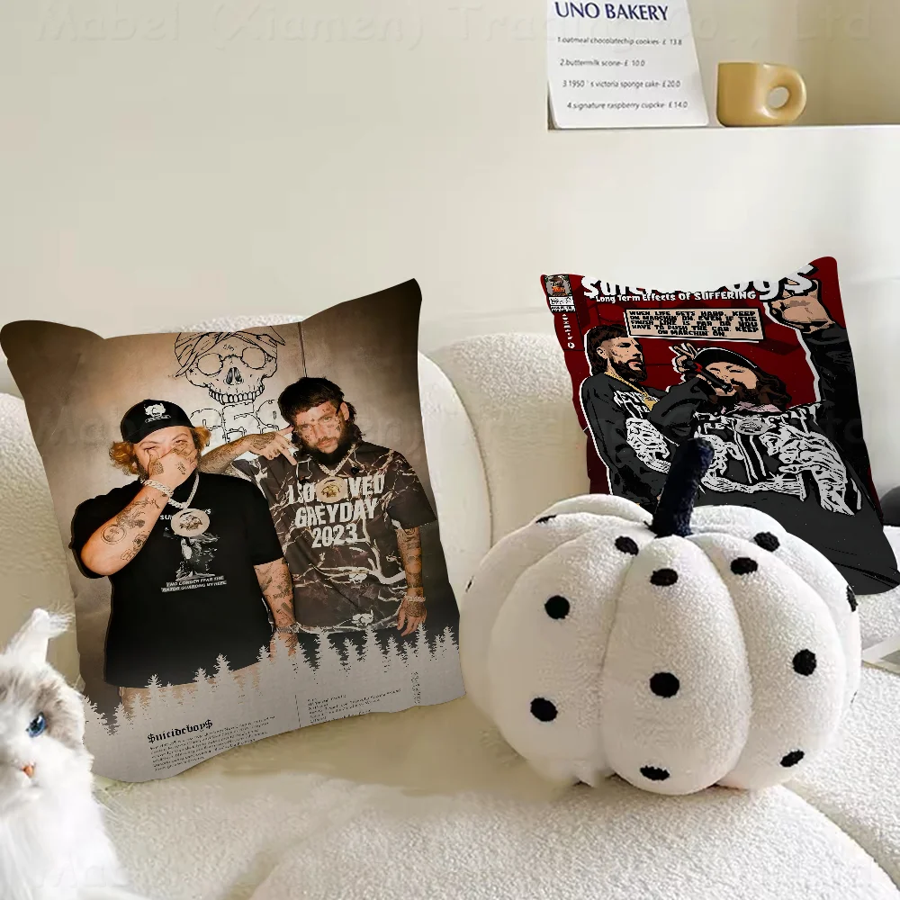 

Singer S-Suicideboy Pillow Anime Pillow Sofa Bed Head Pillow Cover Cushion Cover 45x45 Cm Fashion