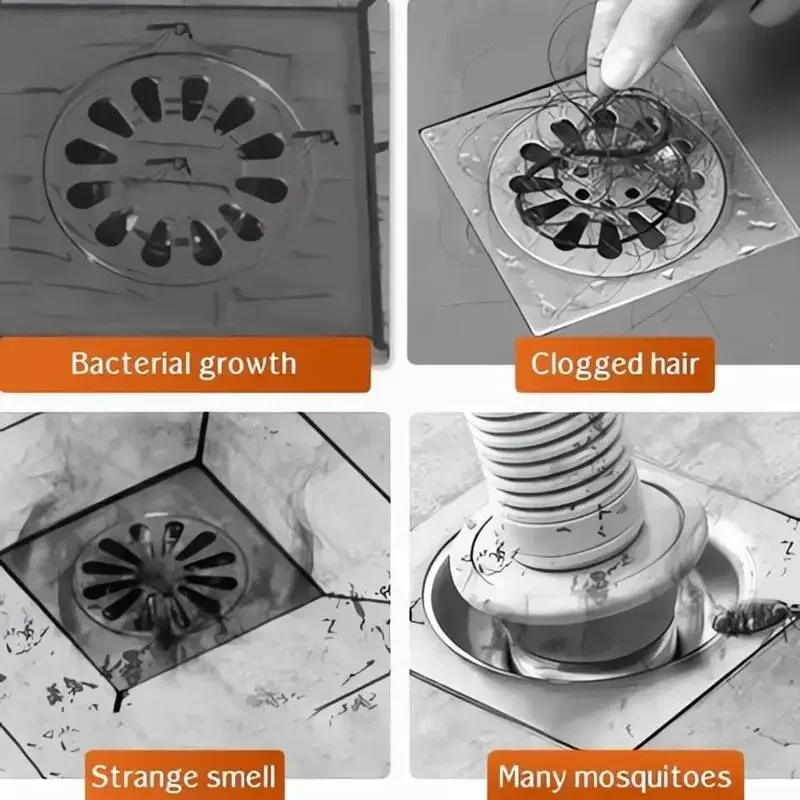 1~3Roll Self-Adhesive Floor Drain Stickers Cutable Shower Drain Hair Catcher Disposable Mesh Sink Strainer Filter Screen Sticker view 5