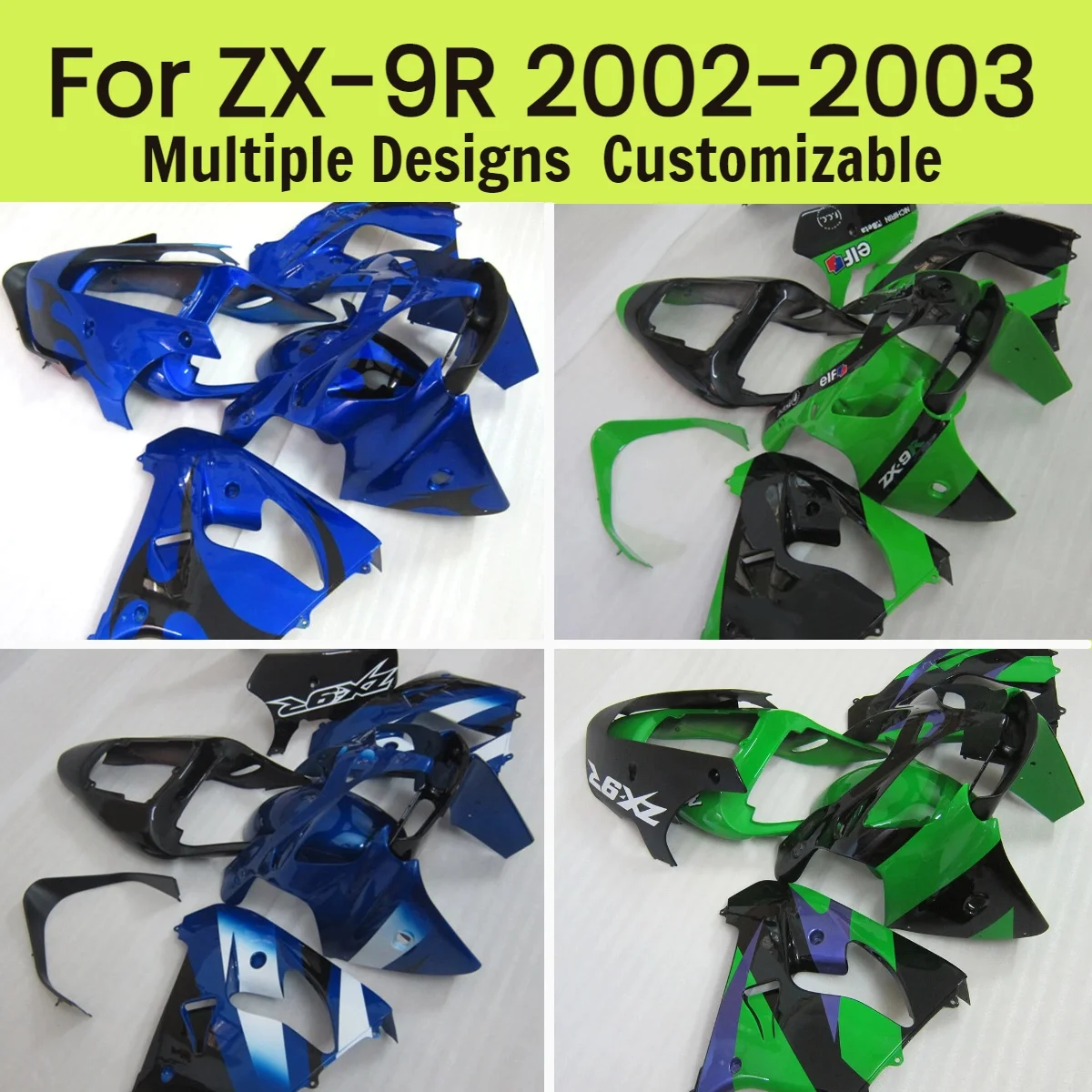 

For Kawasaki ZX9R 2002 2003 High Quality Fairings ZX 9R 02 03 Injection Painted Bodywork Molding Fairing Kit
