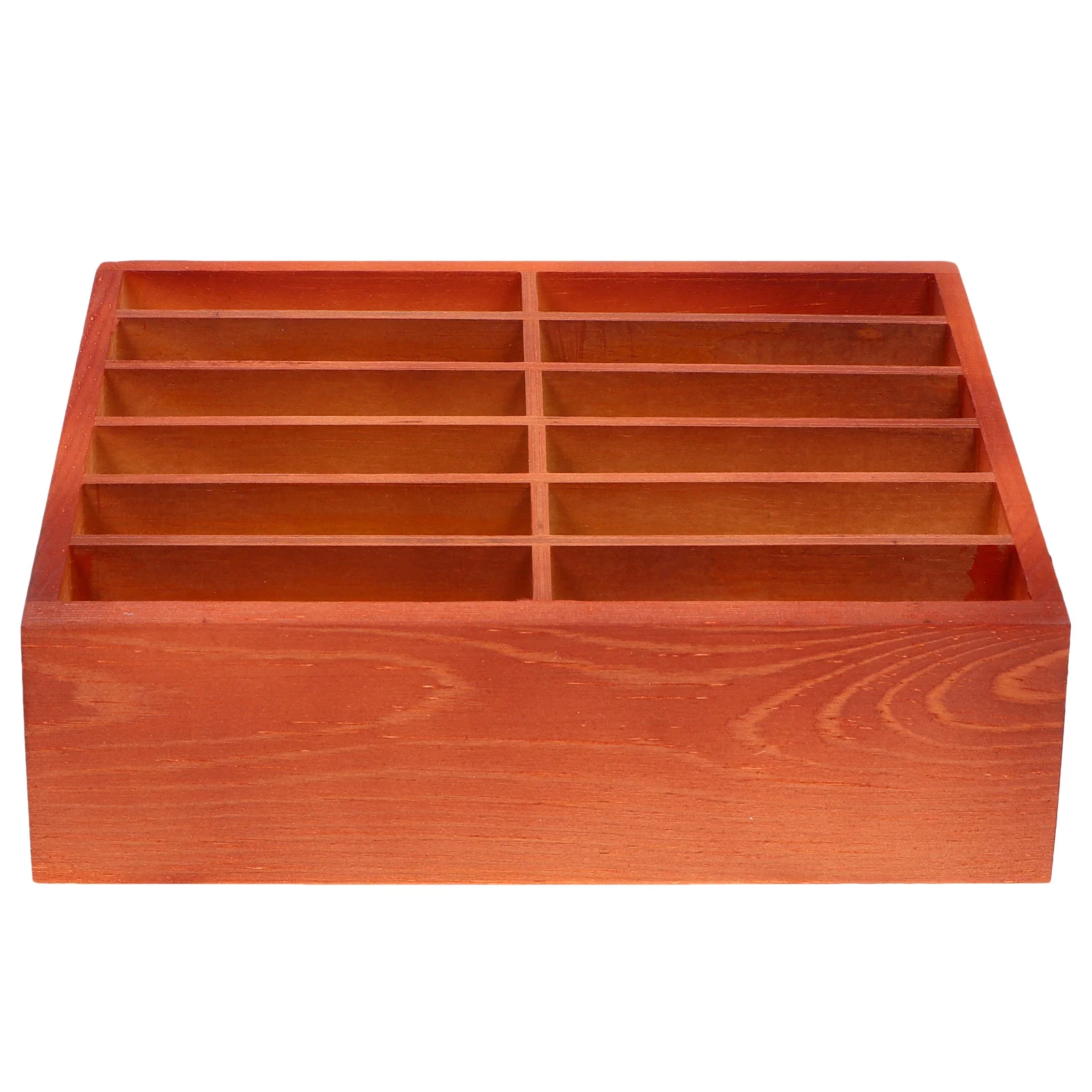 12 Grids Mobile Phone Storage Box Position Keeper Classroom Holder Organizer Table Desktop Rack Wood