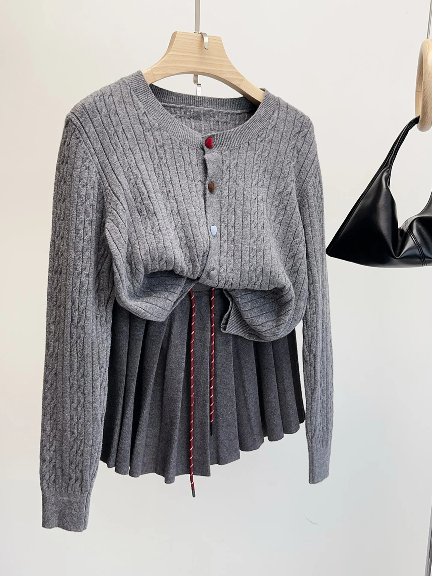 Soft Cozy Korean Sle Women's Long Sve round Ne Open Cardigan Comfortable Loose Knitted Sweater Versatile Autumn Faion