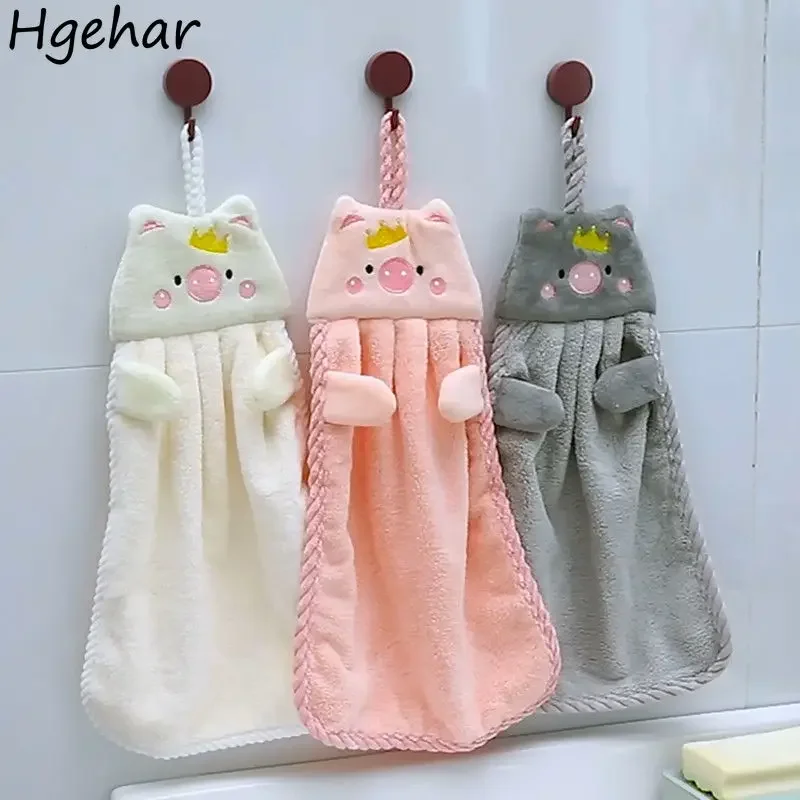 Cute Cartoon Hand Towel Soft Skin-friendly Quick Drying Water Absorbent Toalla De Mano Coral Fleece Towels Multi-function Toalha