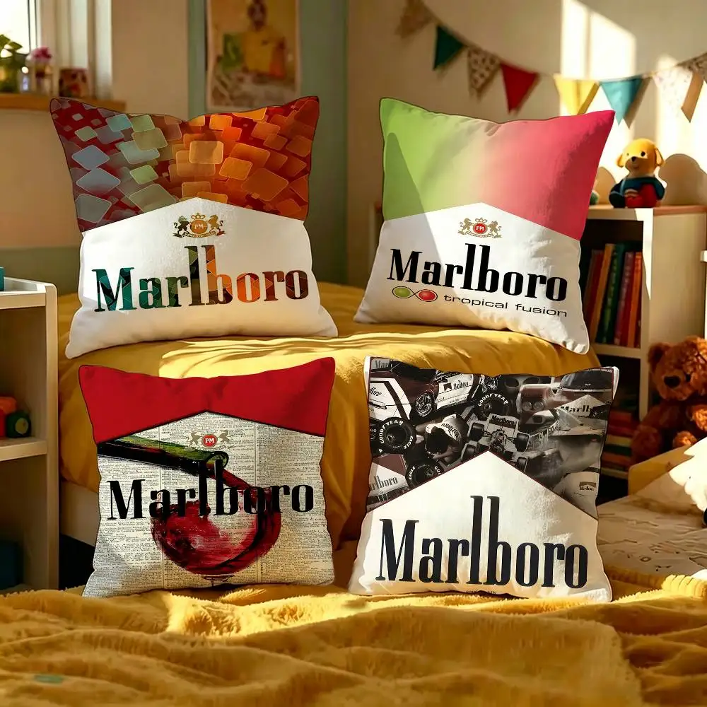 Retro M-MarlboroS-S Pillow Cover for Bedroom Room and Living Room Sofa Decorative Cushion Cover