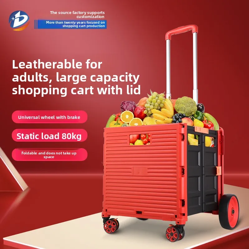 

shopping cart vegetable cart trolley cart household folding oversized wheel climbing stairs trolley supermarket shopping cart
