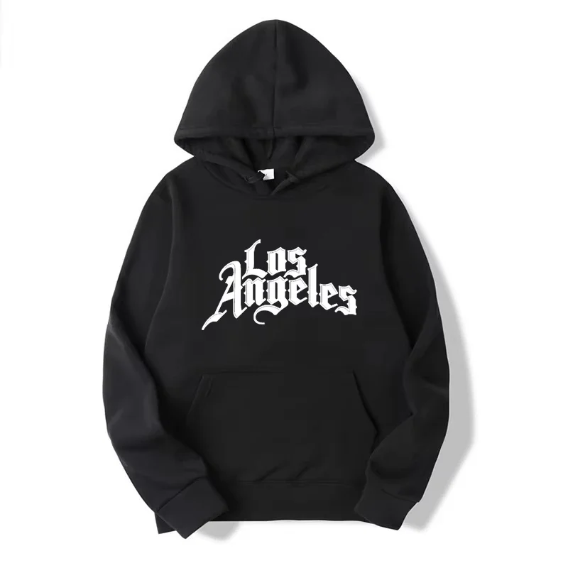 

2026 Los Angeles printed men's hoodie loose hip-hop style sweatshirt high-quality casual hoodie for spring and autumn leisure