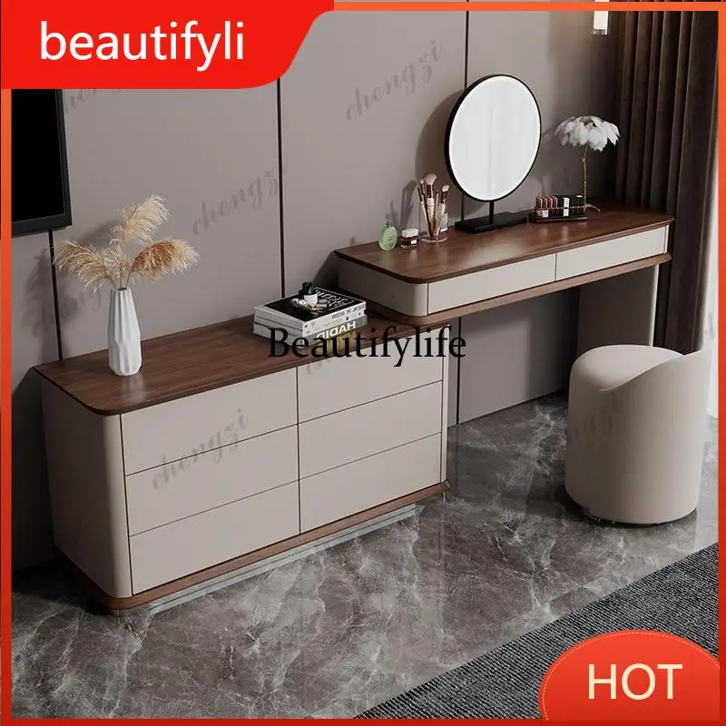 A139 Italian Natural Dressing Table Luxury Modern Clothing Mirror Dressing Table White Drawers Coiffeuse De Chambre Organizer Ma