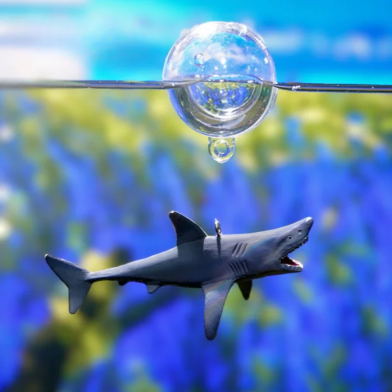 1 مجموعة حوض للأسماك القرش الديكور العائمة المحيط حوض السمك زخرفة الزينة Aquascape القرش تمثال ديكور خزان الأسماك الحرفية #3