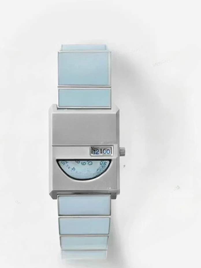 Damenuhren Neue Stahlband Quarzuhr Pulse Retro Quadratisch Einfache Mode Kreative Nischenuhr