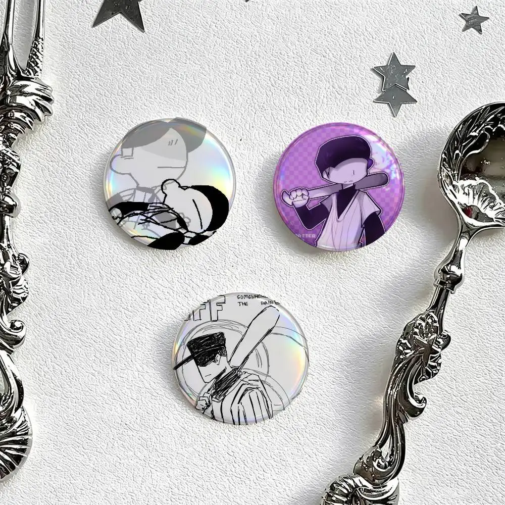 O-OFF Game The Batter   Anime Brooch Cute Cosplay Badge DIY Clothing Bag Hat Decor Accessories Jewelry Pins Xmas Gifts