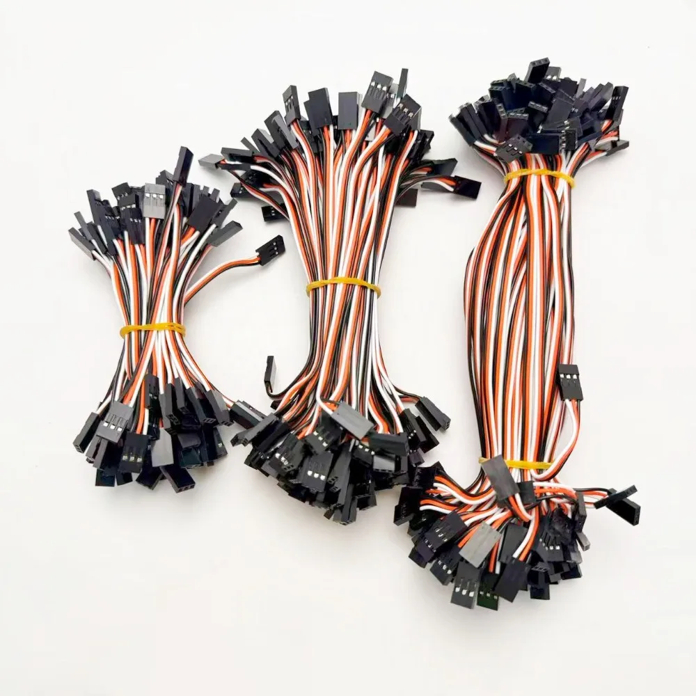 10pcs Servo Flight Control Connection Wire 100/200/300/500MM Male To Male for JR Plug Servo Extension Lead Wire Cable