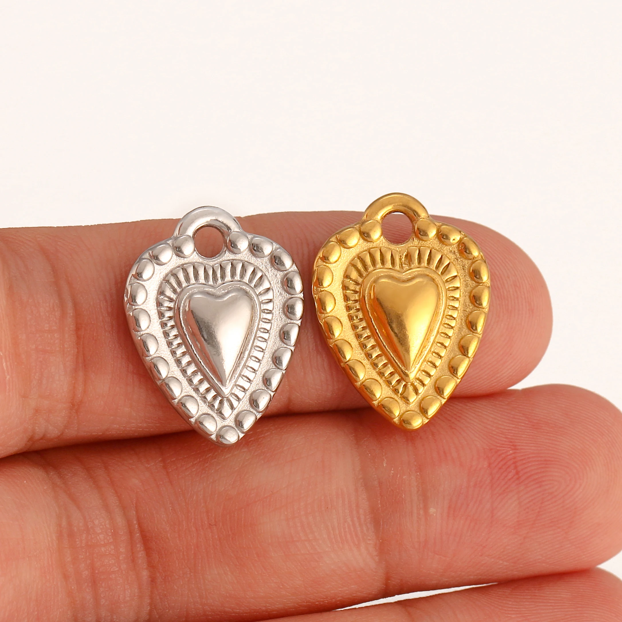 3 Stück schöne Dinosaurier/Wal/Marine Schildkröte/Herz Charms Edelstahl Tiere Anhänger für Halskette Armband DIY Schmuckherstellung – Detail 8