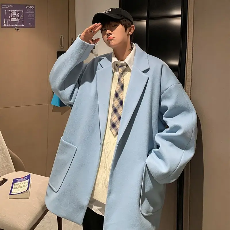 

Мужское длинное пальто из шерстяной смеси, устойчивое, долговечное, сохраняющее форму, защищенное, стильное