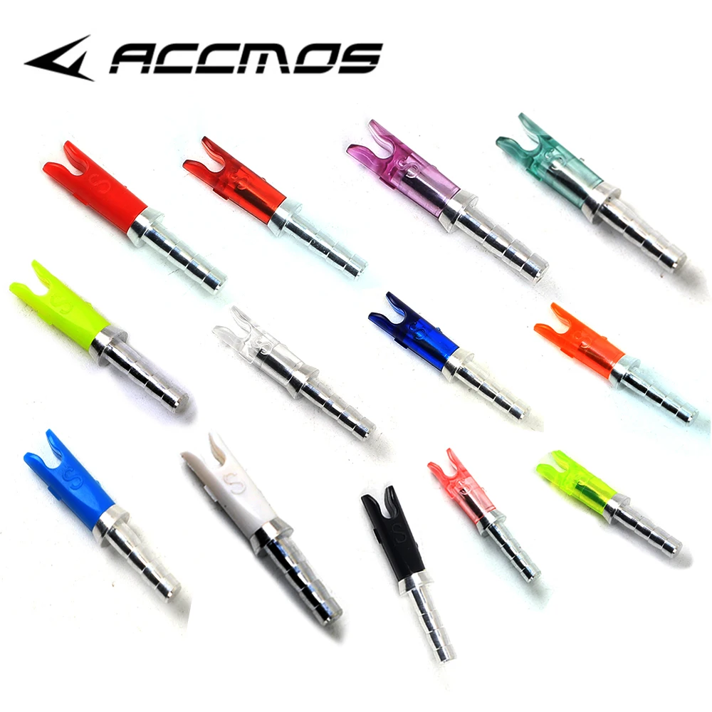 12pcs Arrowtail Arrow Nock S +Aluminum Pin For ID 4.2 mm Carbon Arrow Shaft Archery Hunting Shooting Accessories