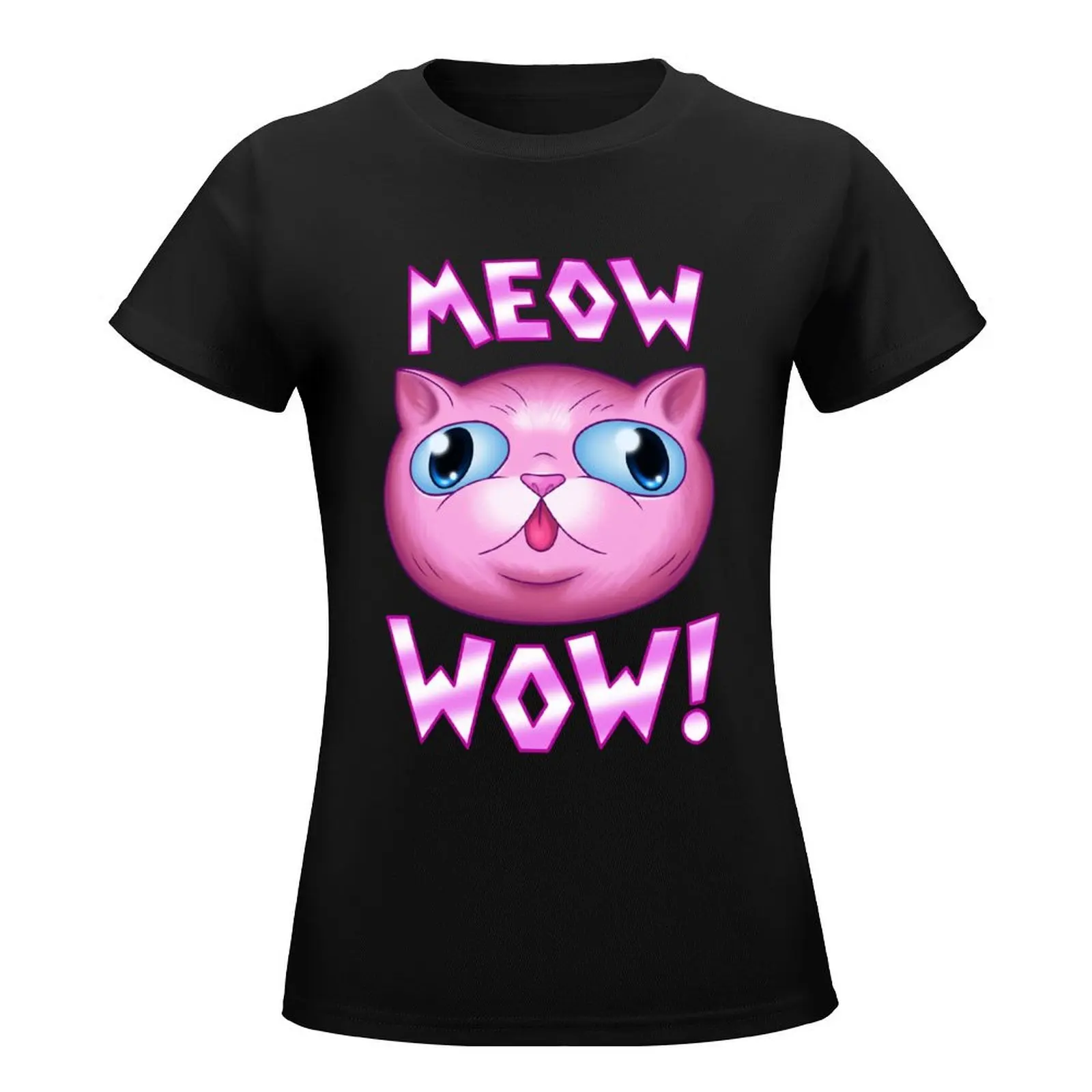 GF - Meow Wow T-Shirt vintage clothes animal print shirt for girls western t shirts for Women