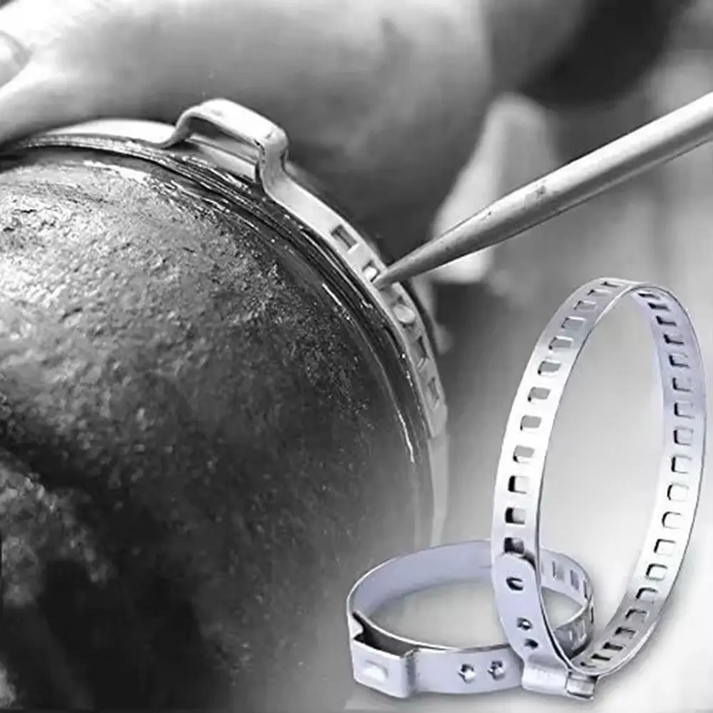 20Pcs Durable Stainless Steel Cars CV Boots Clamps Adjustable 20-125mm Universal Auto Hoses Clamps Replacement Car Accessories