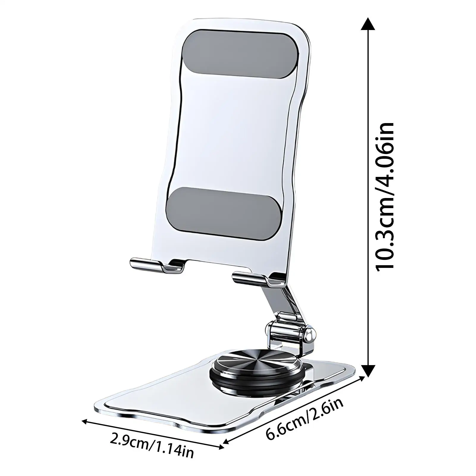 Soporte de teléfono para escritorio, soporte plegable para teléfono, soporte giratorio ajustable, soporte pequeño para teléfono inteligente para fotografía, filmación de Vlogging