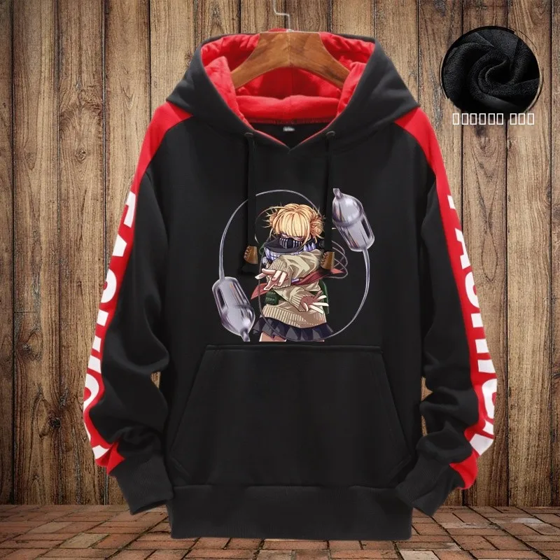 

Толстовка с капюшоном My Hero Academia в стиле аниме, молодежная модная зимняя утепленная толстовка с капюшоном