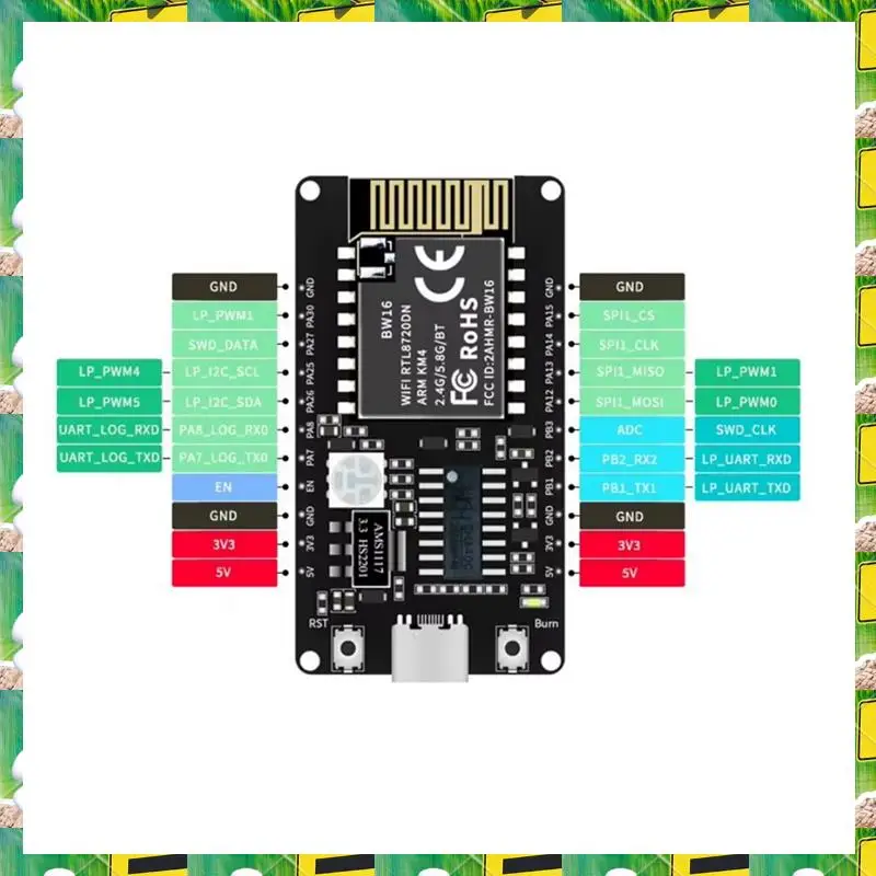 3C Electron BW16-Kit บอร์ดพัฒนา RTL8720DN Dual-Band Wi-Fi Low-Power Bluetooth BLE โมดูลอินเทอร์เฟซ Type-C, BW16-Kit Develo