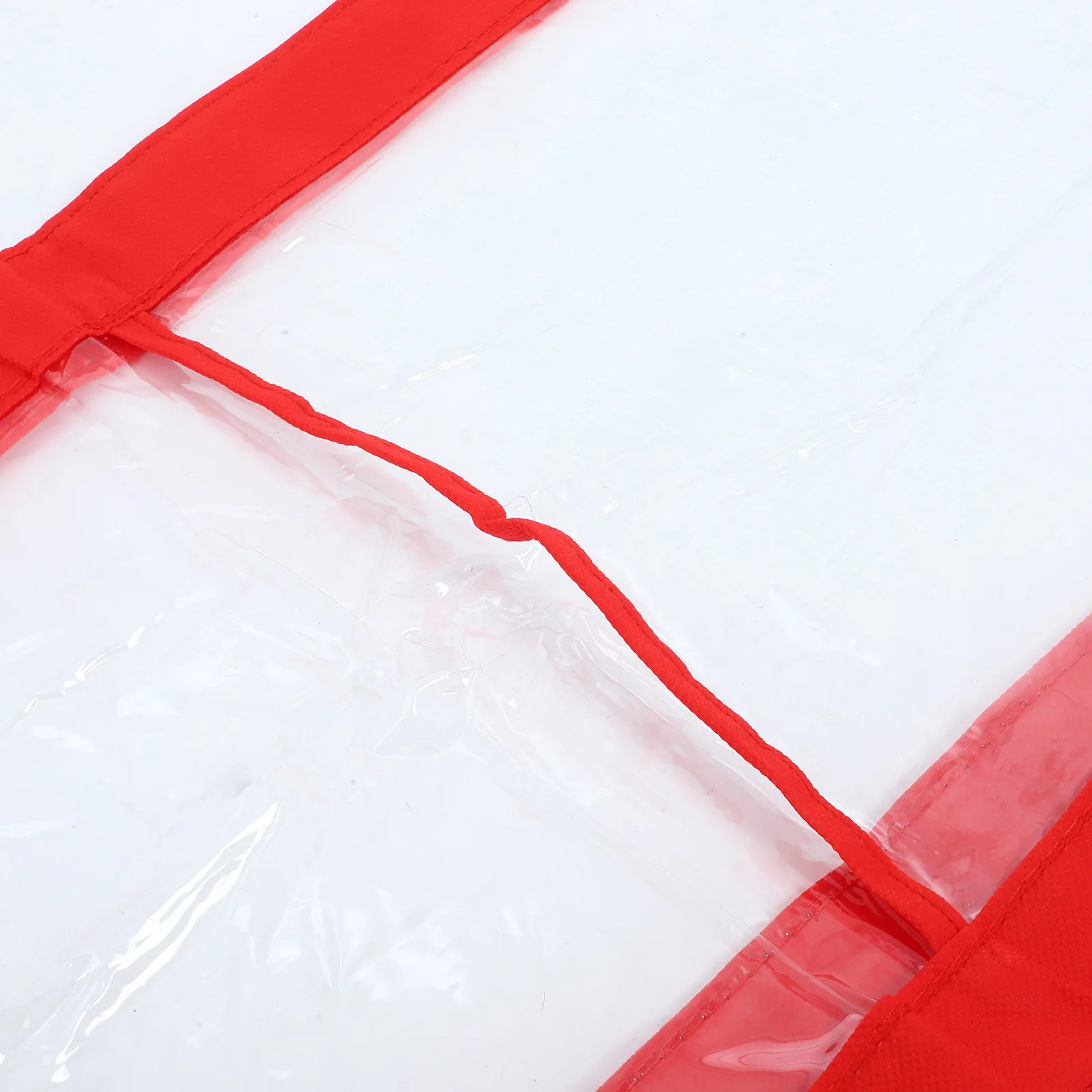 Große Kapazität, rote PVC-transparente Kunst-Portfolio-Tasche für Poster, Dokumente, Aufbewahrung, wasserdicht, langlebig, Tragegriff, Teenager