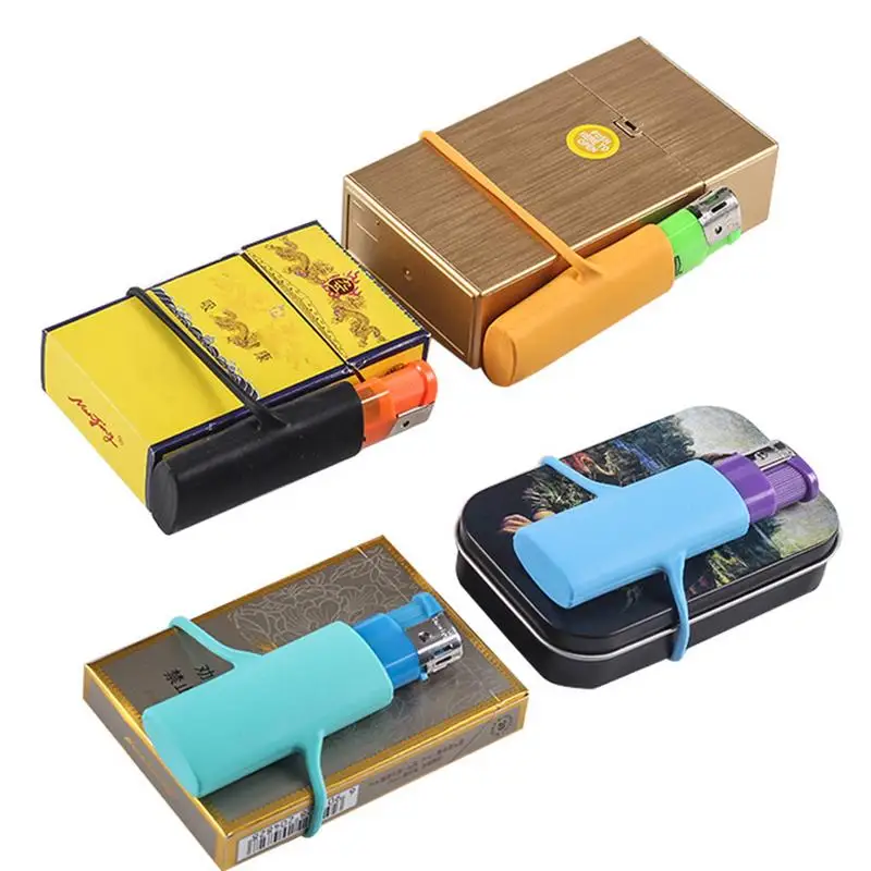 Silicone Lighter Case Universal Cigarette Sleeves Holder Casual Soft Wrap Around Tobacco Pouch Protective Case Accessories