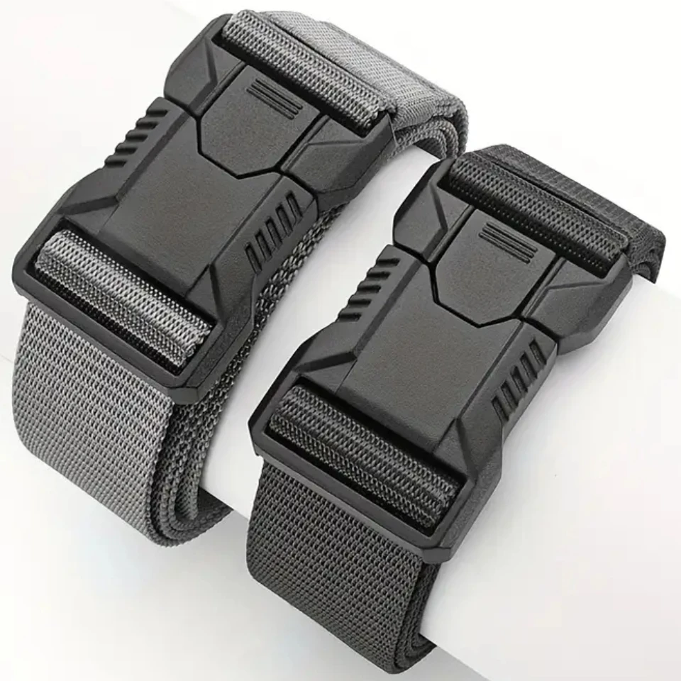 The New Men's 125cm Quick Release Pluggable Buckle Men Belt Breathable Outdoors Belts For Men Pants Belt