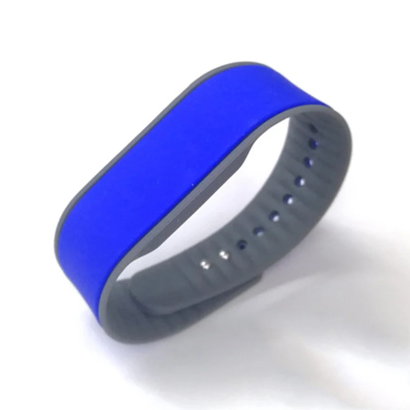 Pulsera clásica ajustable iso13,56 MHz 14443A MF 1K, pulsera RFID, tarjeta IC, banda de silicona, tarjeta de Control de acceso a la puerta