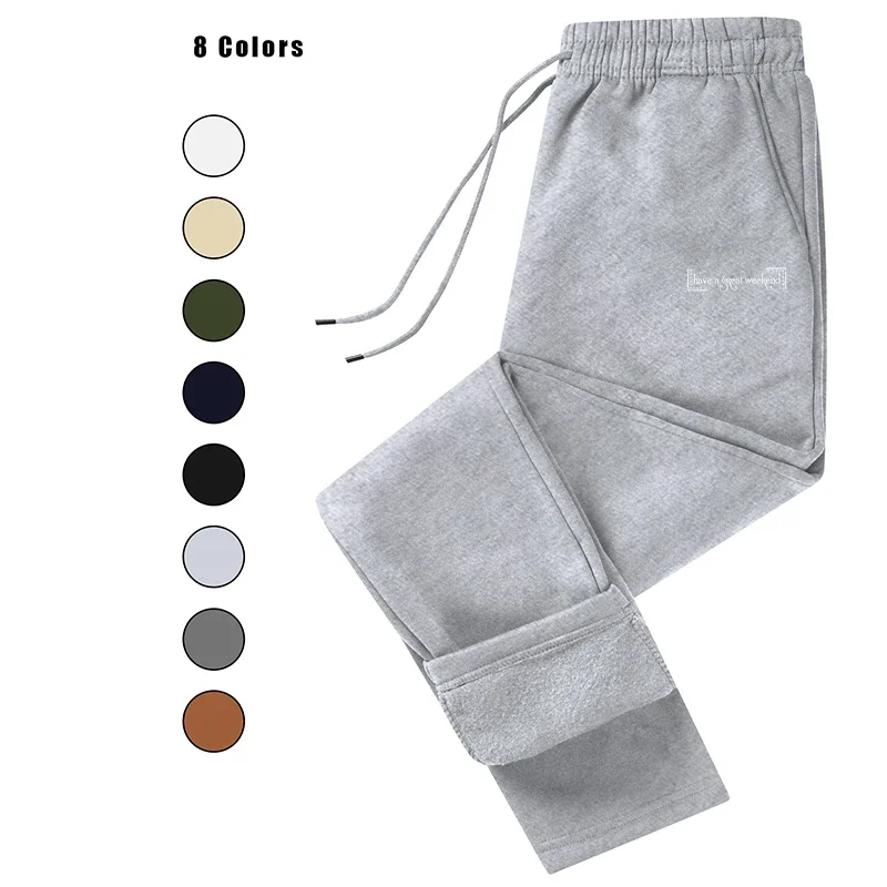 

Printed Men's Autumn Loose Fit Spring Jogging Solid Color Trousers Fitness Streetwear Sweatpants Outfit