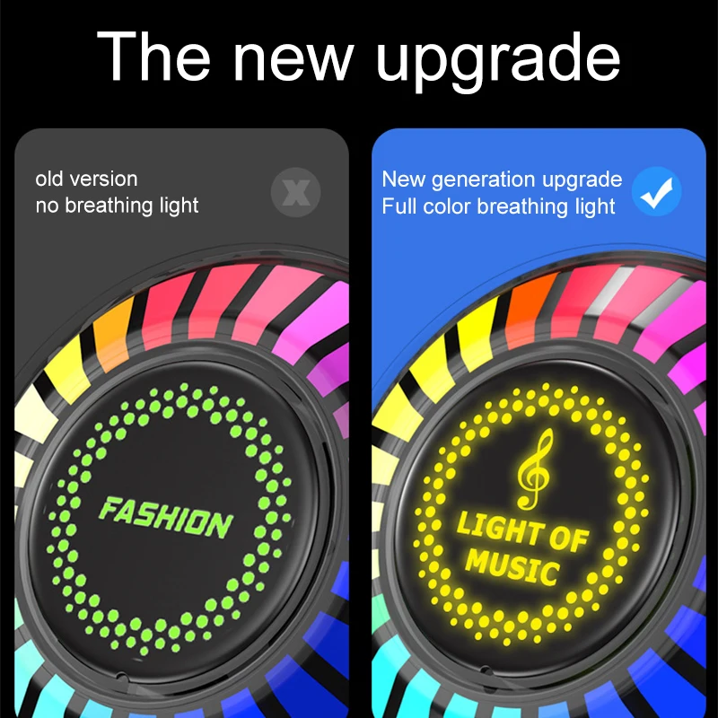 Muzyka samochodowa rytm światła RGB LED muzyka samochód Vent światło APP aktywowane dźwiękiem światła led sterowanie odświeżaczem powietrza