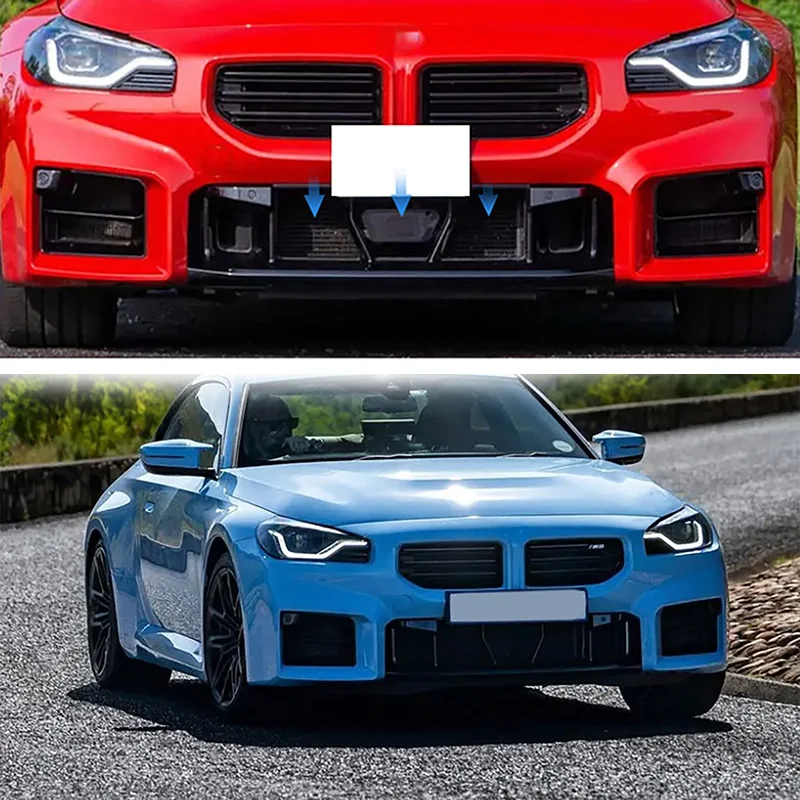 

3Pcs/set Car Front Grille Mesh Trim Guard Water Tank Protection Insect Black Net Fit For BMW G87 M2 2023-2025 (After June 2023)