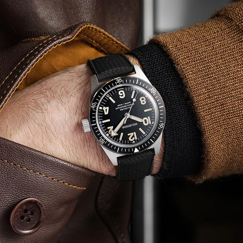 الكلاسيكية الاستوائية نمط FKM حزام ساعة اليد 18 مللي متر 20 مللي متر 22 مللي متر حزام (استيك) ساعة ل Seiko ل أوريس المواطن استبدال الساعات سوار حزام