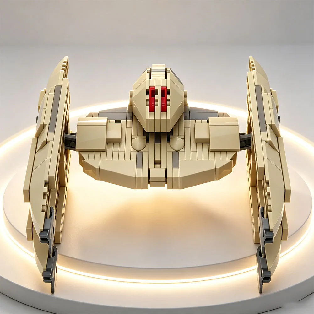 MOC Film Weltraum-Krieger Mecha Starfighter Vulture Droid Technischer Roboter Figuren Raumschiff Bausteine Festival Party Geschenke – Detail 1