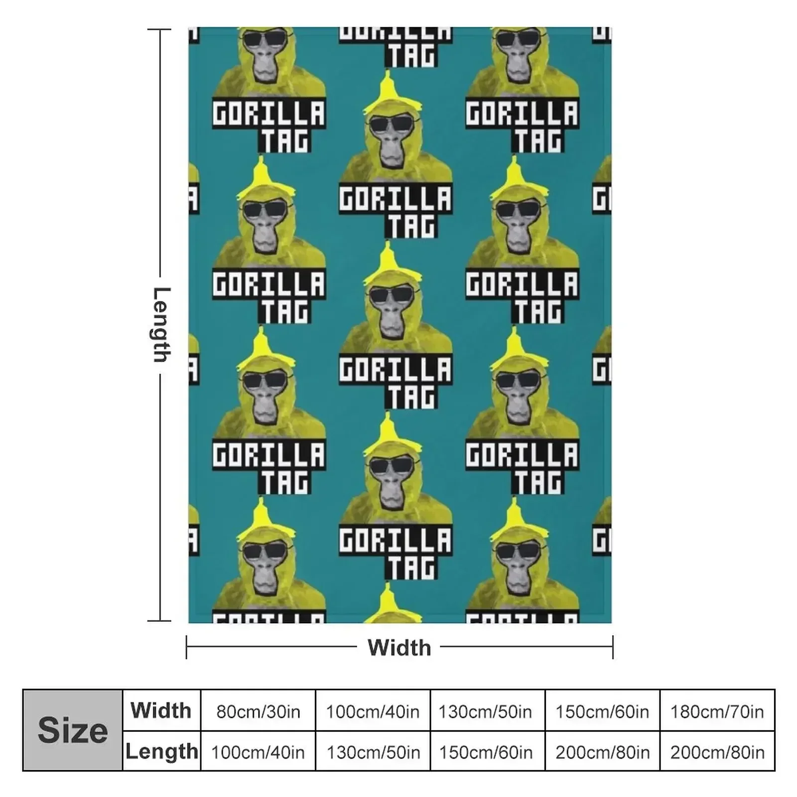 Gorilla Tag Monkey Banana Peel Gorilla Monke Gorilla Tag PFP Maker Throw Blanket Personalized Gift Hairy Luxury Thicken Blankets