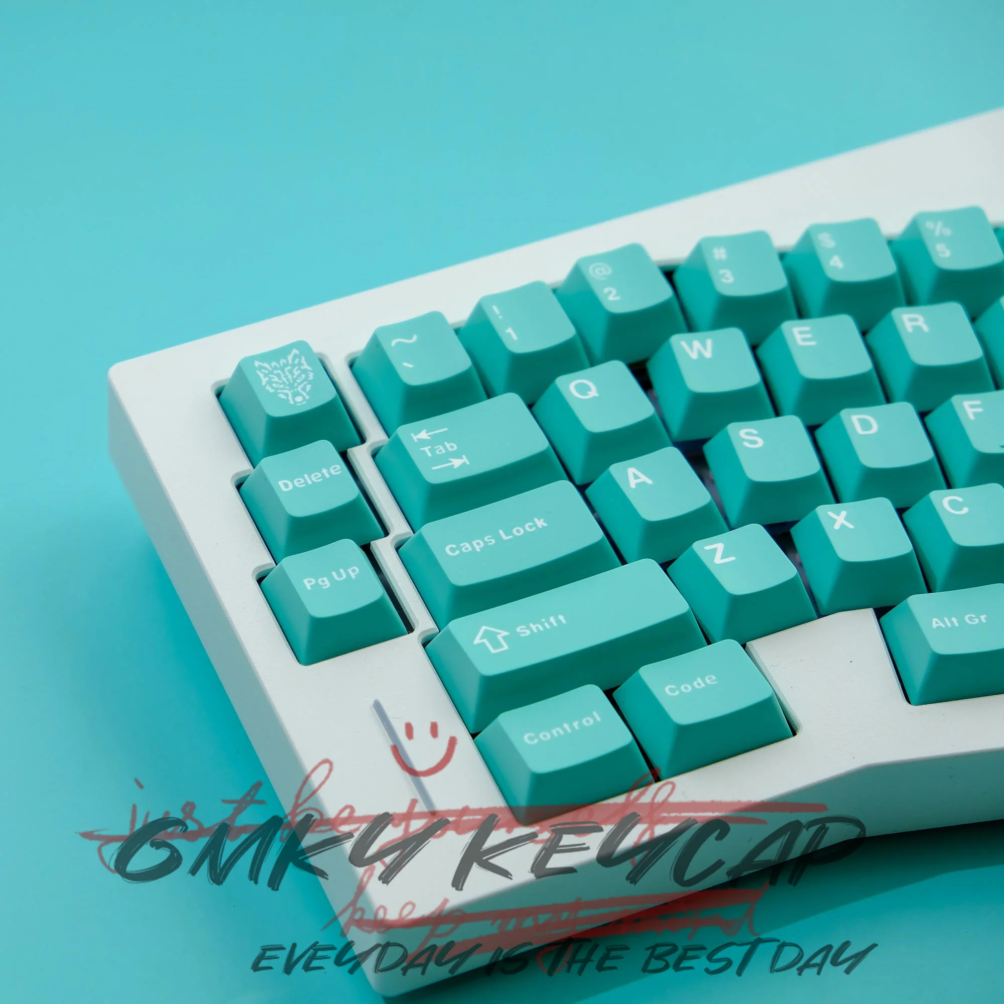 Imagem -03 - Gmky Tiffany 7u Keycaps Perfil Cereja Tiro Duplo Abs Flip Pbt Keycaps Teclado Mecânico Interruptor mx