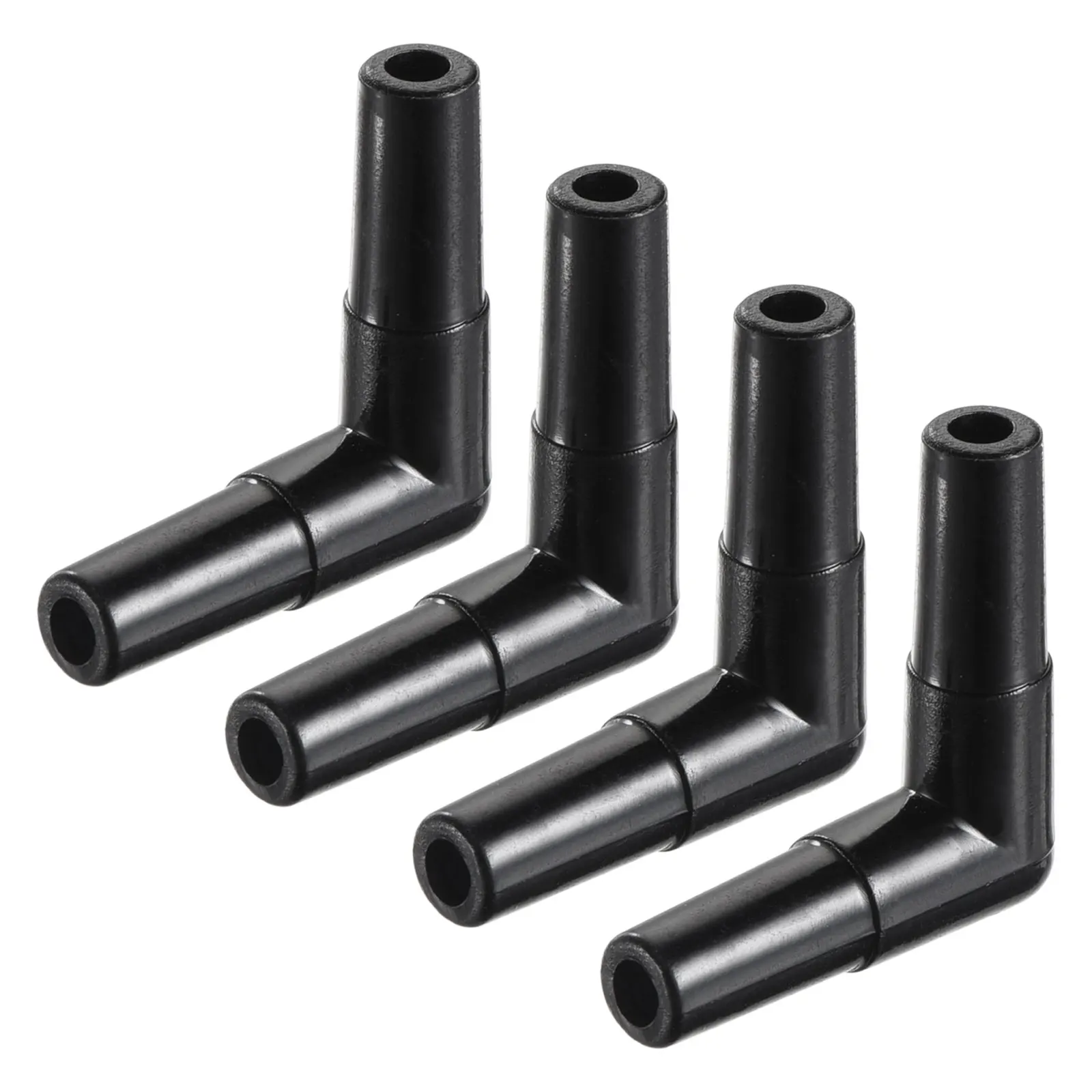 

uxcell Barb Hose Fitting, 5mm Barbed Dia. Plastic Elbow Coupler Quick Connector Adapter, Black Pack of 4