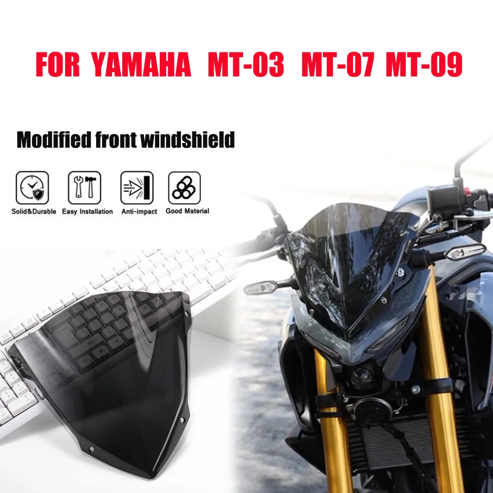 

2019 MT07 MT 03 Wind Screen Shield For Yamaha 2018-2024 Motorcycle Windscreen Windshield Deflector Protector Accessories