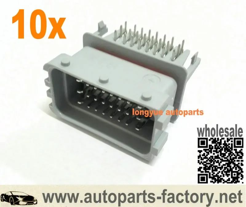 

Longyue 10kit FCI 24Pins ECU Male Connectors & Pins Gray