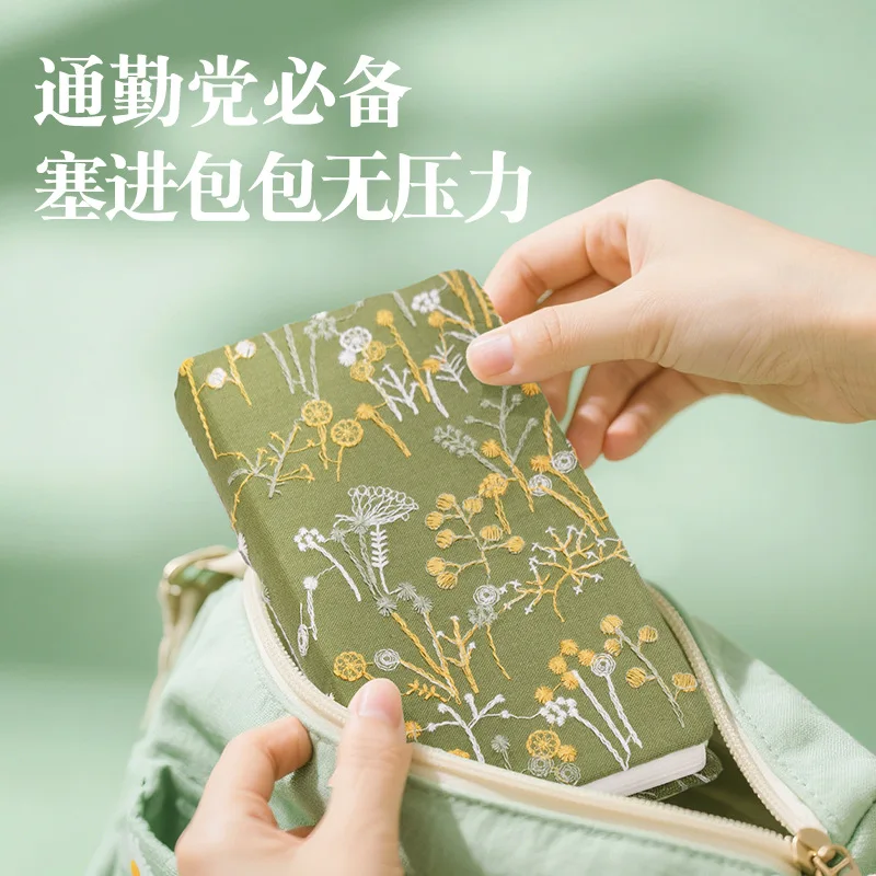 A6 Cloth Cover Notebook Simple Fresh Artistic Notebook Blank Journal Diary for Girls