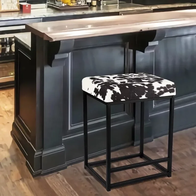 

24 inch Square Counter Height Barstool with Milk Cow Seat