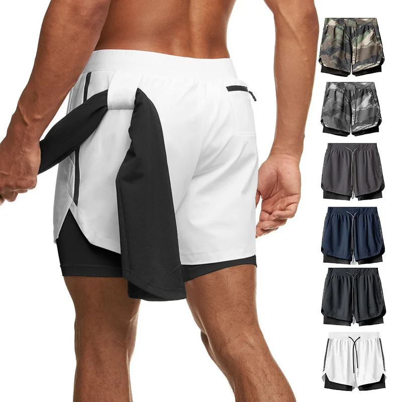 Herren-Badeshorts mit Kompressionsfutter und Handytasche, Schnelltrocknende Boardshorts, Strandshorts, Badebekleidung, Badeanzug