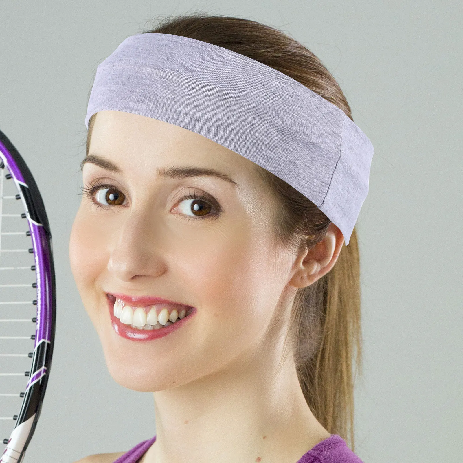 

16Pcs Sports Headb s Elastic Wide Solid Color Hair Accessories Breathable Polyester Yoga Running Sweat