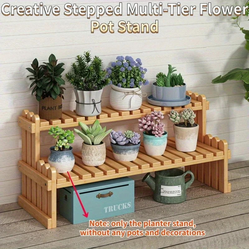 Multi-Tier Flowerpot Wooden Plant Shelves Garden Balcony Display Support Plant Shelving Outdoor Indoor Repisas Home Furniture