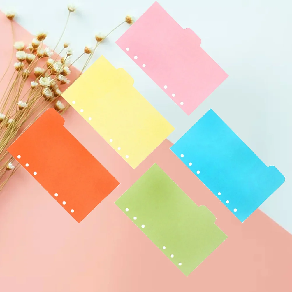 

25pcs A6 Divider Set Colored Refill Paper Notebook Organizer Index Tabs Heavy Duty Stationery School Office Travel Journal