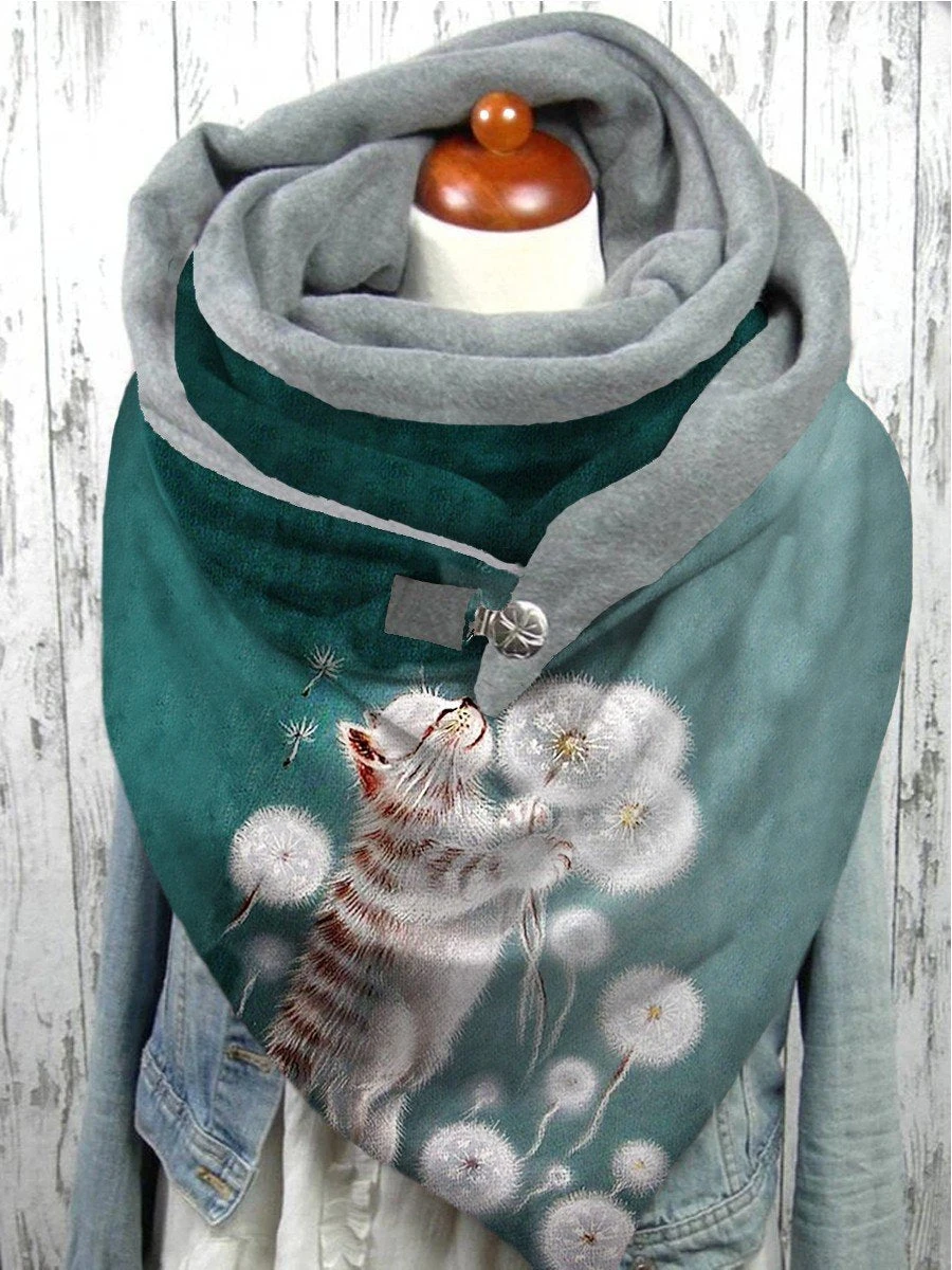 The Cat and Dandelion Casual Scarf And Shawl for Women