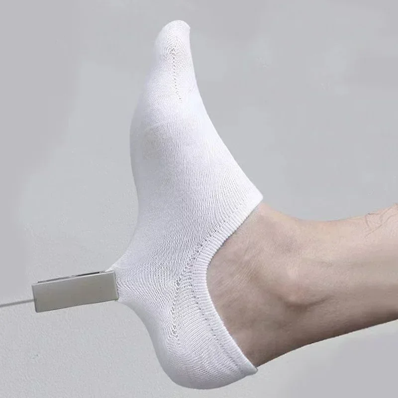 1/10pairs Invisible Socks for Men Ankle Short No Show Low Cotton Black White Non-slip Silicone Summer Thin Sock Breathable