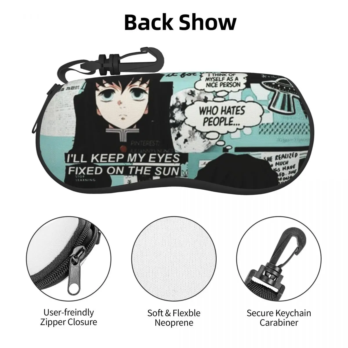 Muichiro Tokito Demon Slayer Eyeglass Glasses Case Women Men Soft Kimetsu No Yaiba Sunglasses Protective Pouch