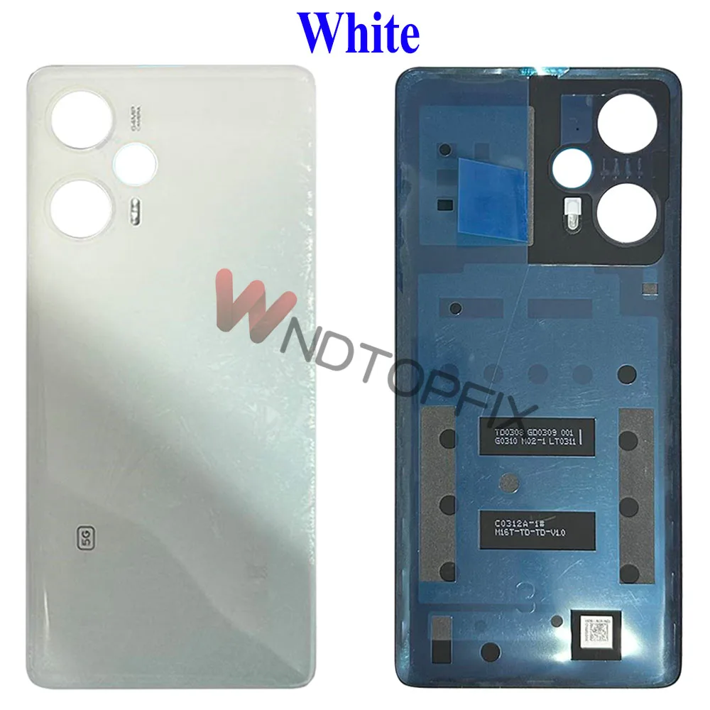 New Cover For Xiaomi Poco F5 Battery Cover Back Glass Rear Door Housing Case Poco F5 23049PCD8G Battery Cover Back With Adhesive