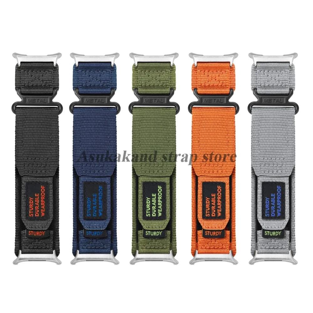 Płócienny pasek do zegarka damskiego do Samsung Galaxy Watch 7 Ultra 47mm Quick, nylonowy pasek z pętlą, męskie sportowe bransolety, miękki nylonowy pasek na nadgarstek